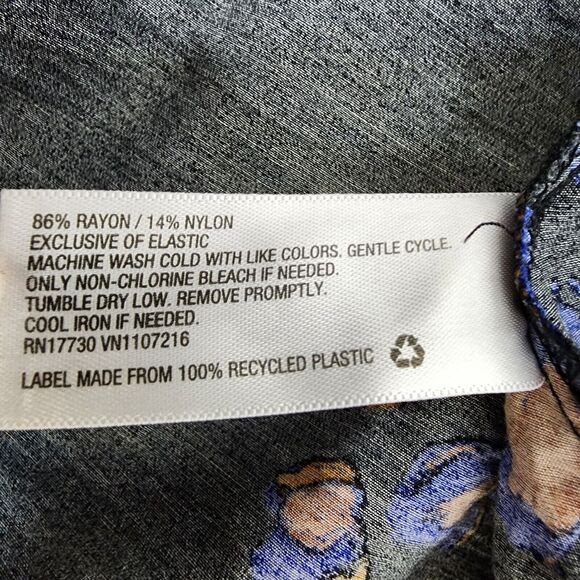 Ava And Viv Womens Top Size X Floral Sweetheart Neck Peplum Puff Sleeve Smocked - Picture 10 of 11